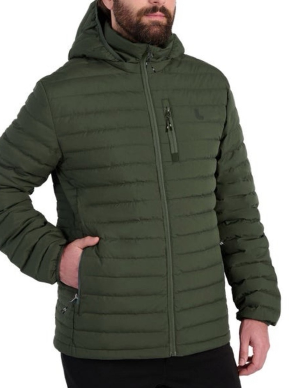LOLE packable puffer jacket *olive green*